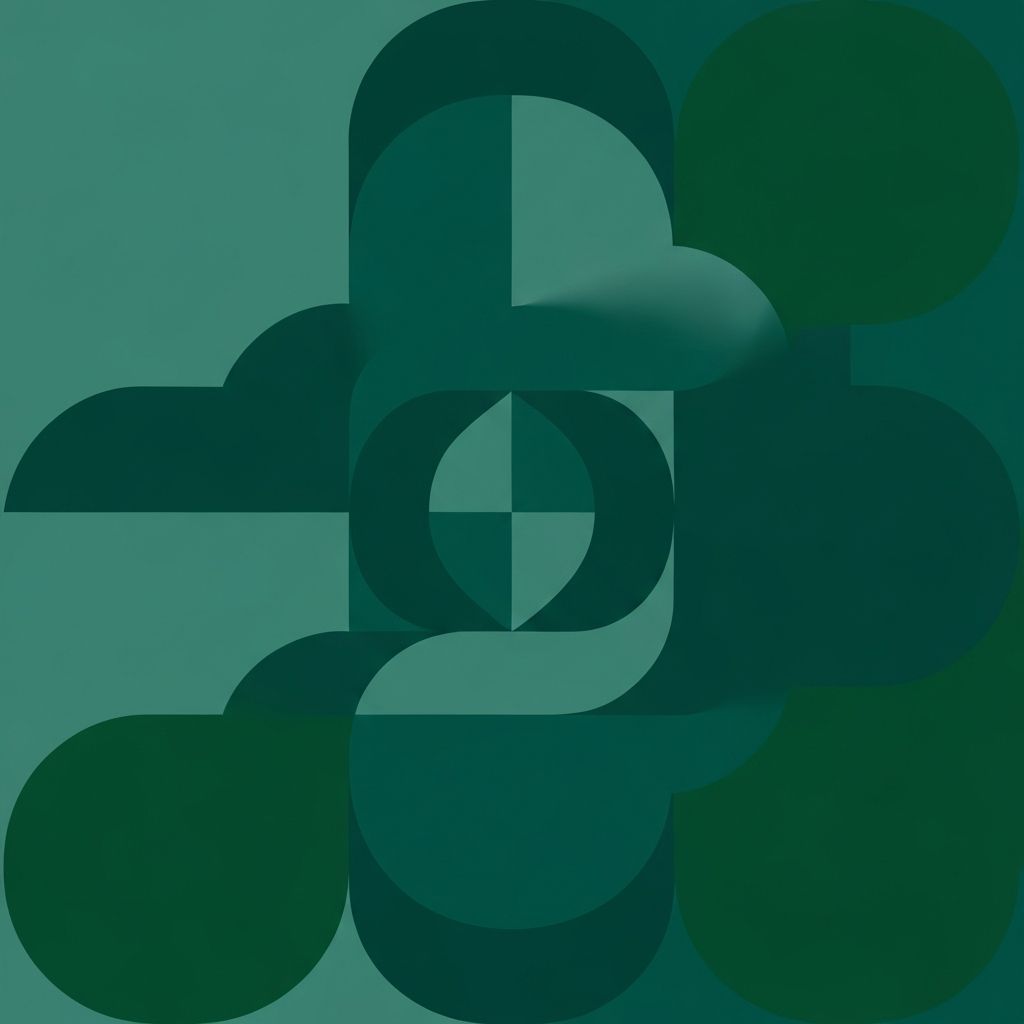 Abstract geometric shapes representing energy and balance